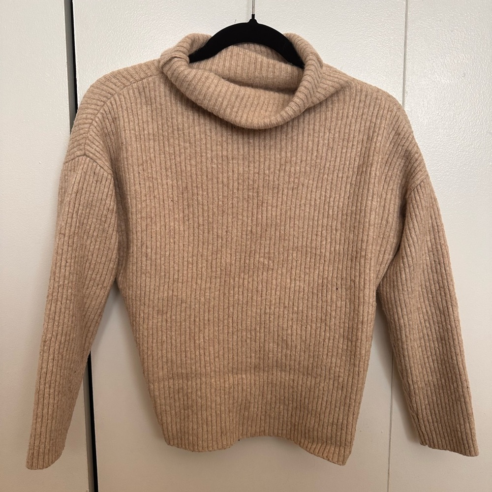 Cozy Tan Turtleneck Sweater